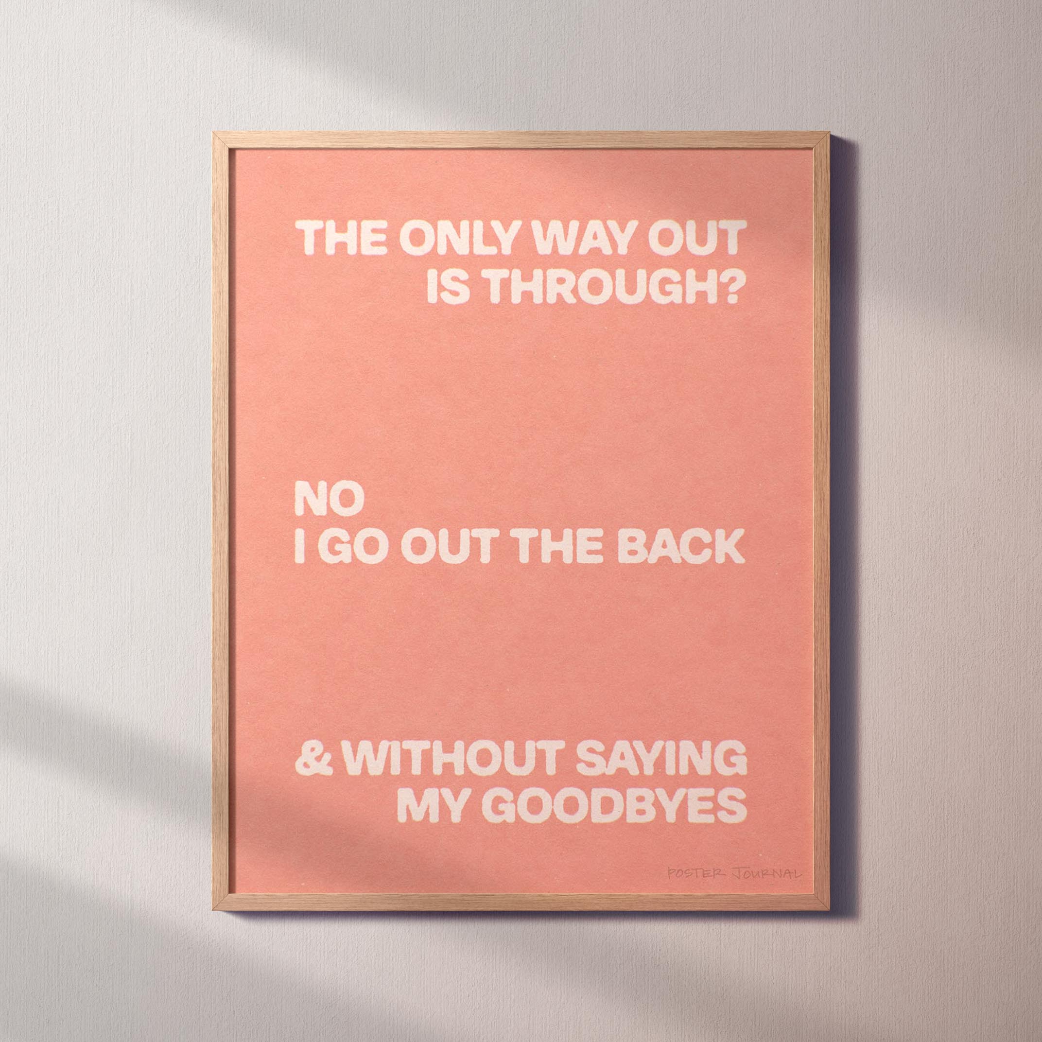 GOODBYES PRINT