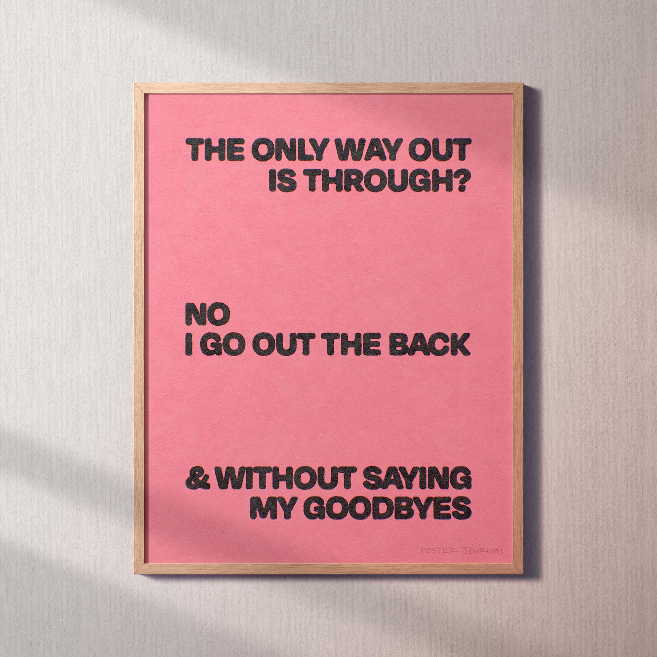 GOODBYES PRINT