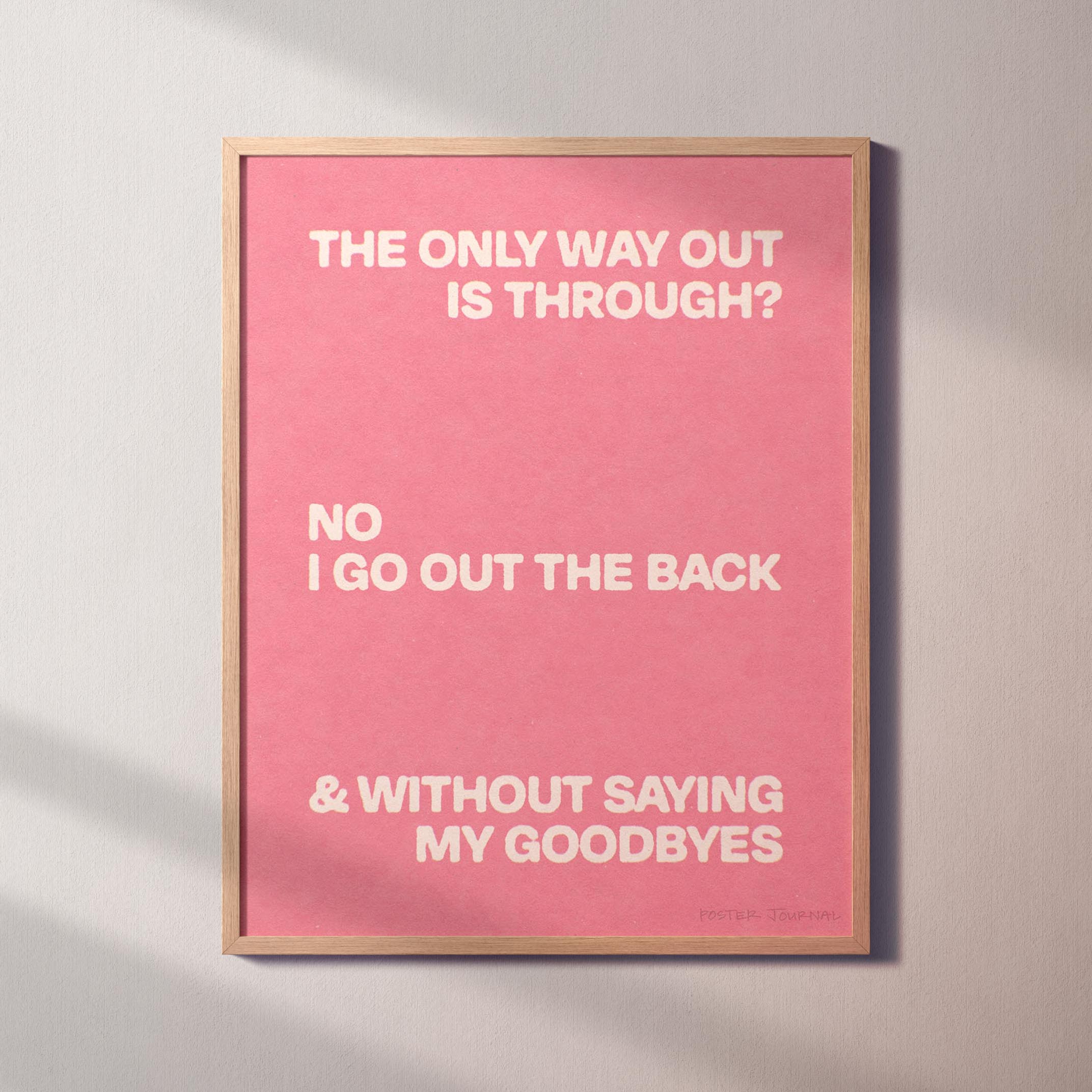 GOODBYES PRINT