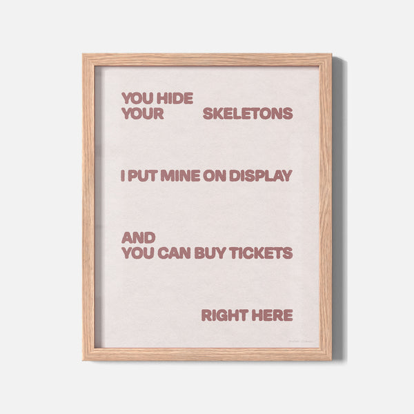 SKELETONS PRINT