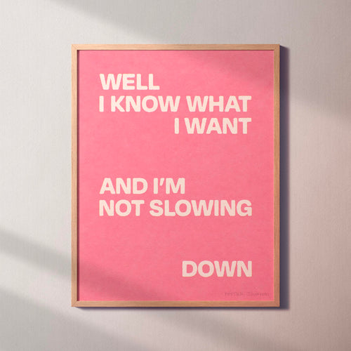 SLOWING PRINT