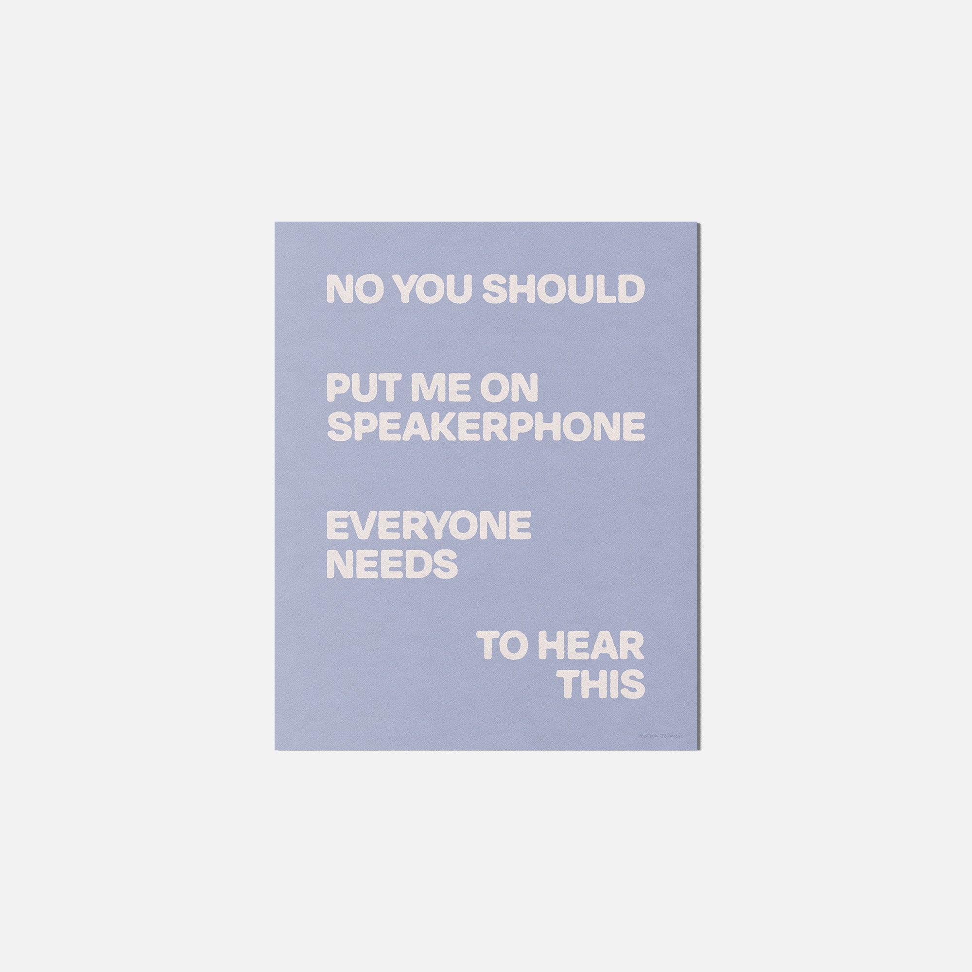 SPEAKERPHONE PRINT