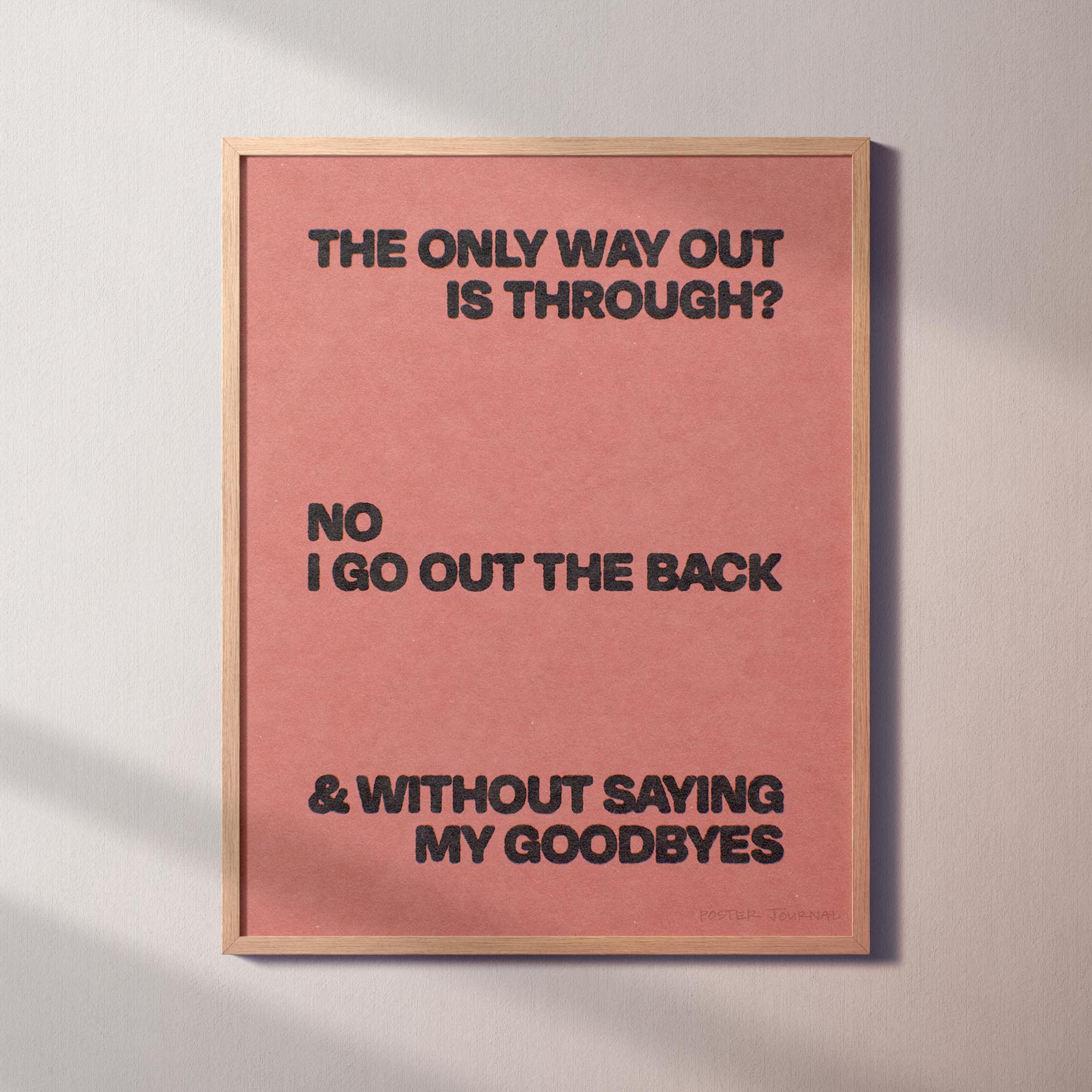 GOODBYES PRINT