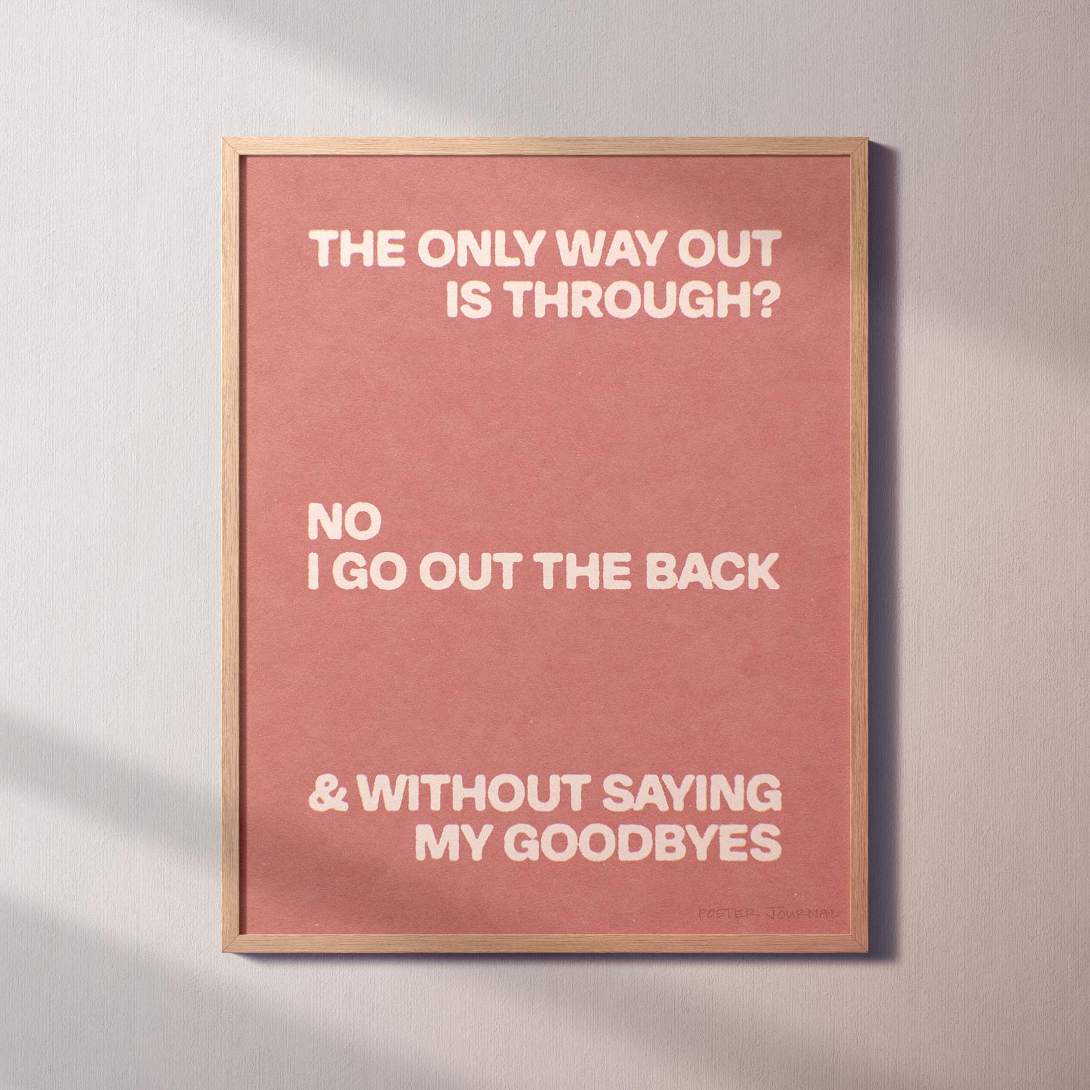 GOODBYES PRINT