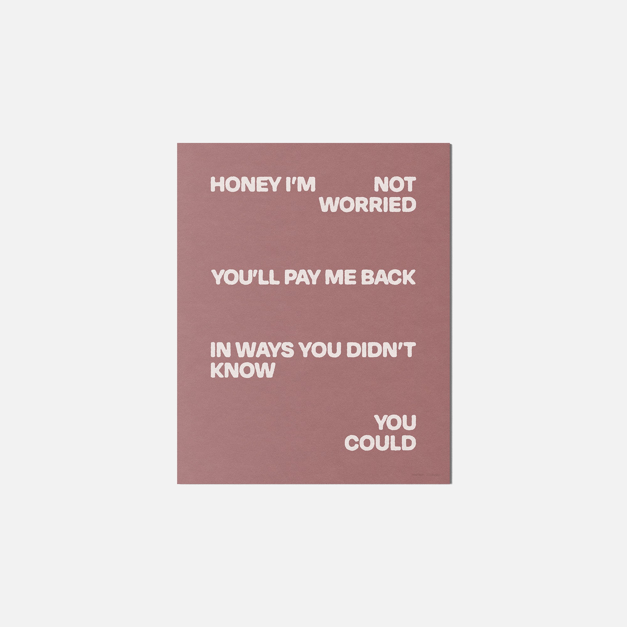 WORRIED PRINT