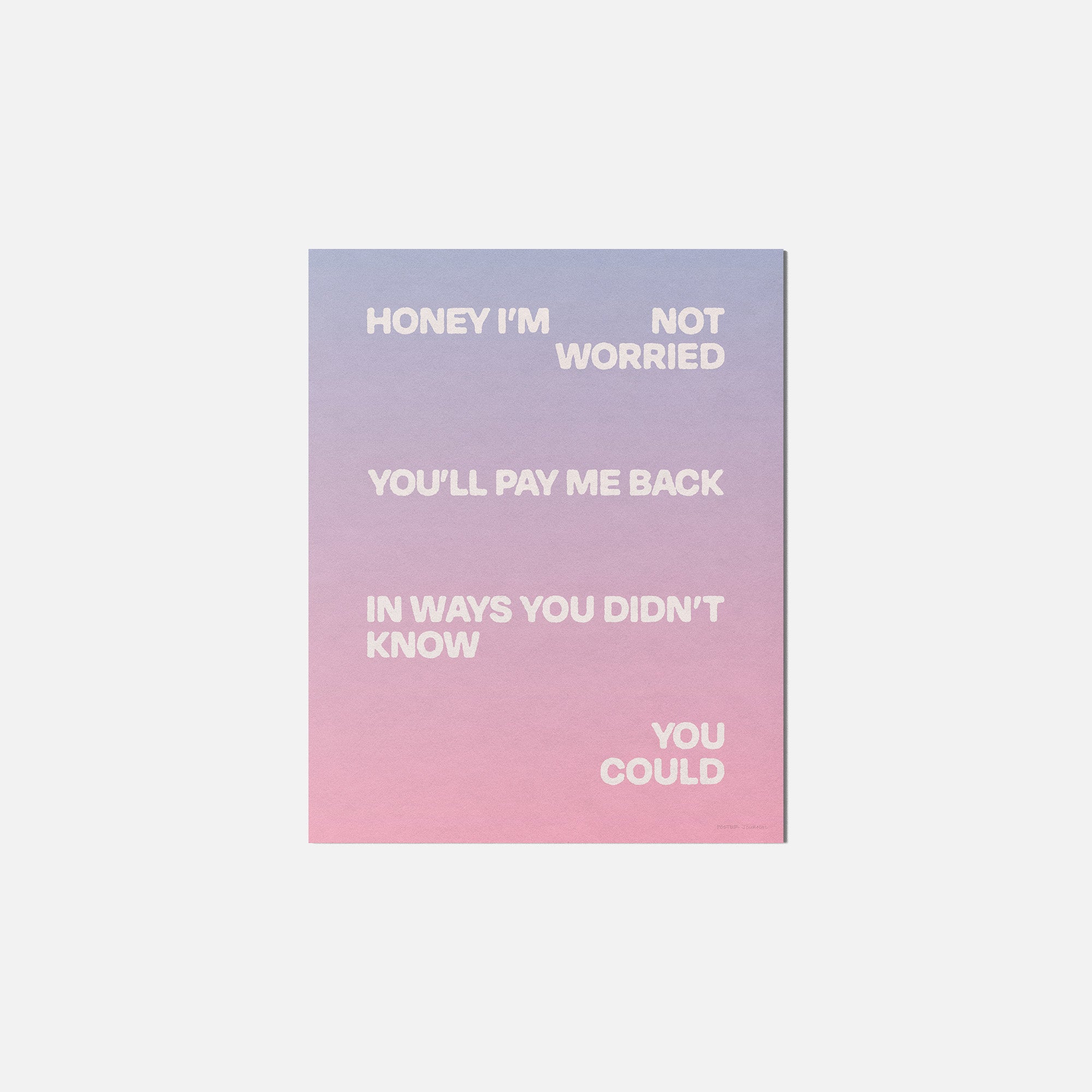 WORRIED PRINT