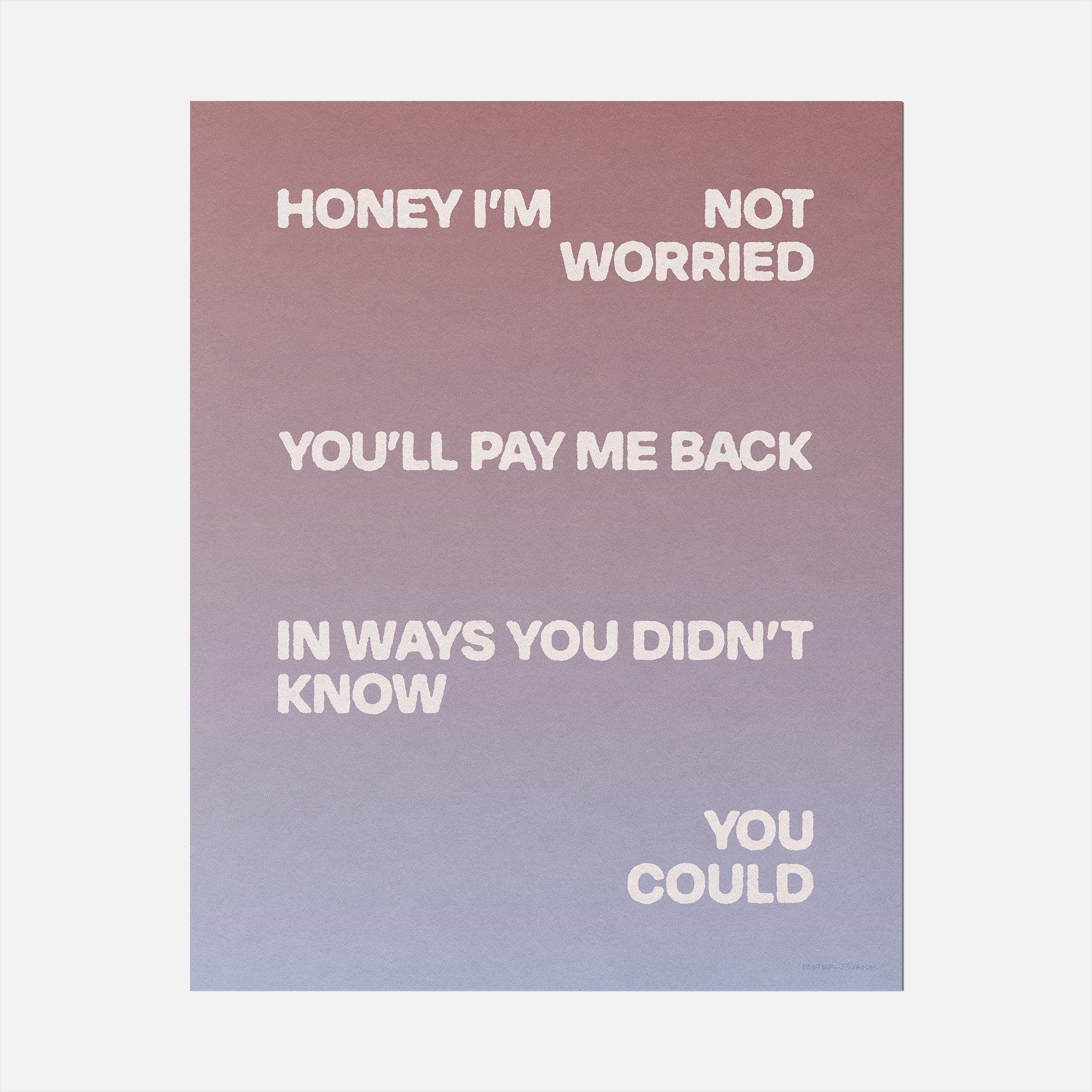 WORRIED PRINT