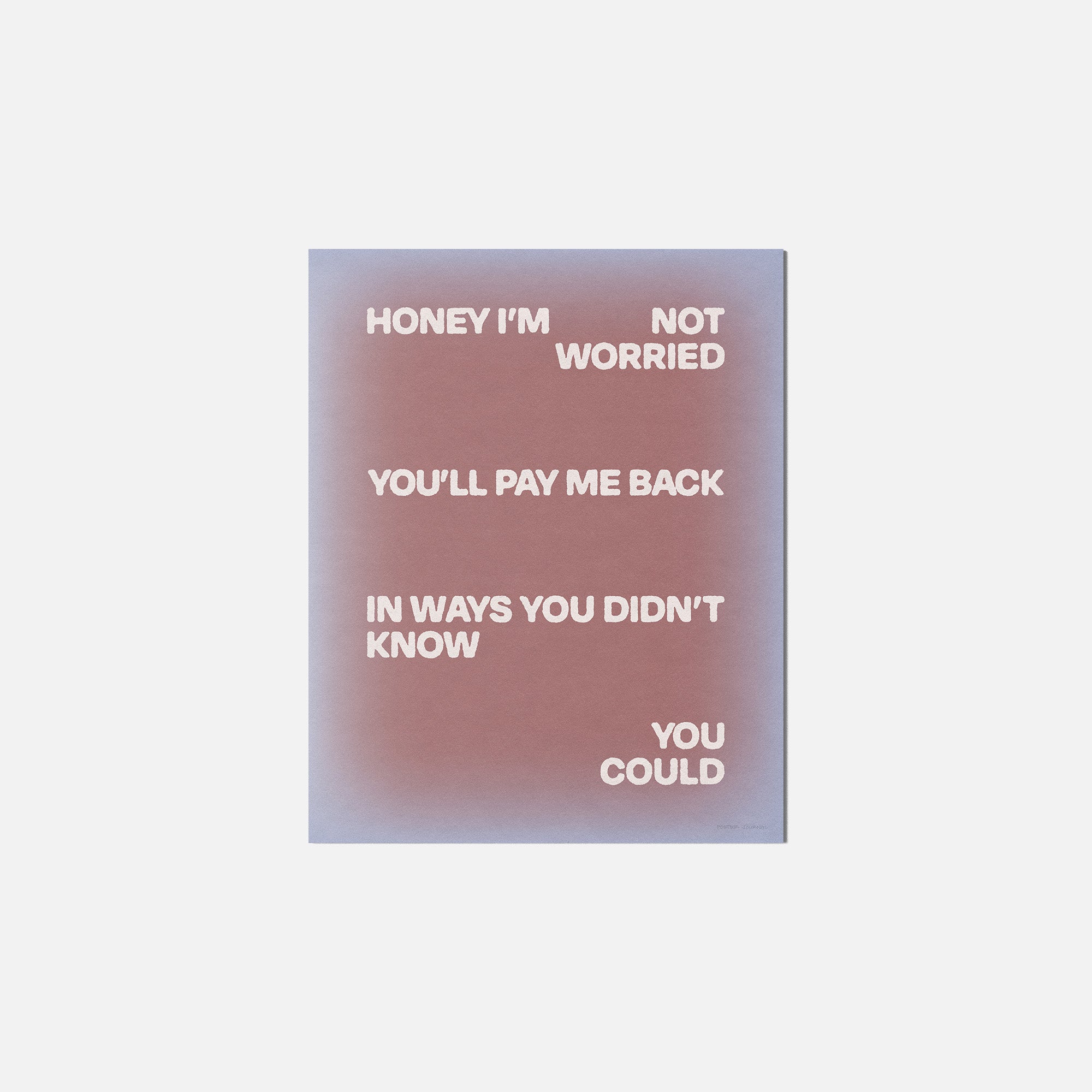 WORRIED PRINT