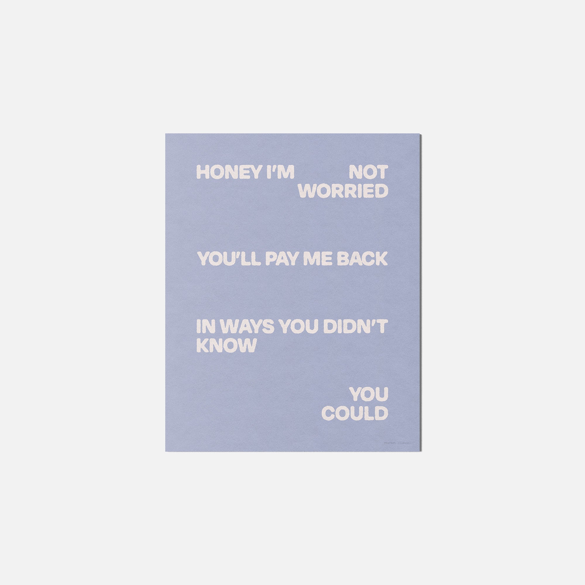 WORRIED PRINT