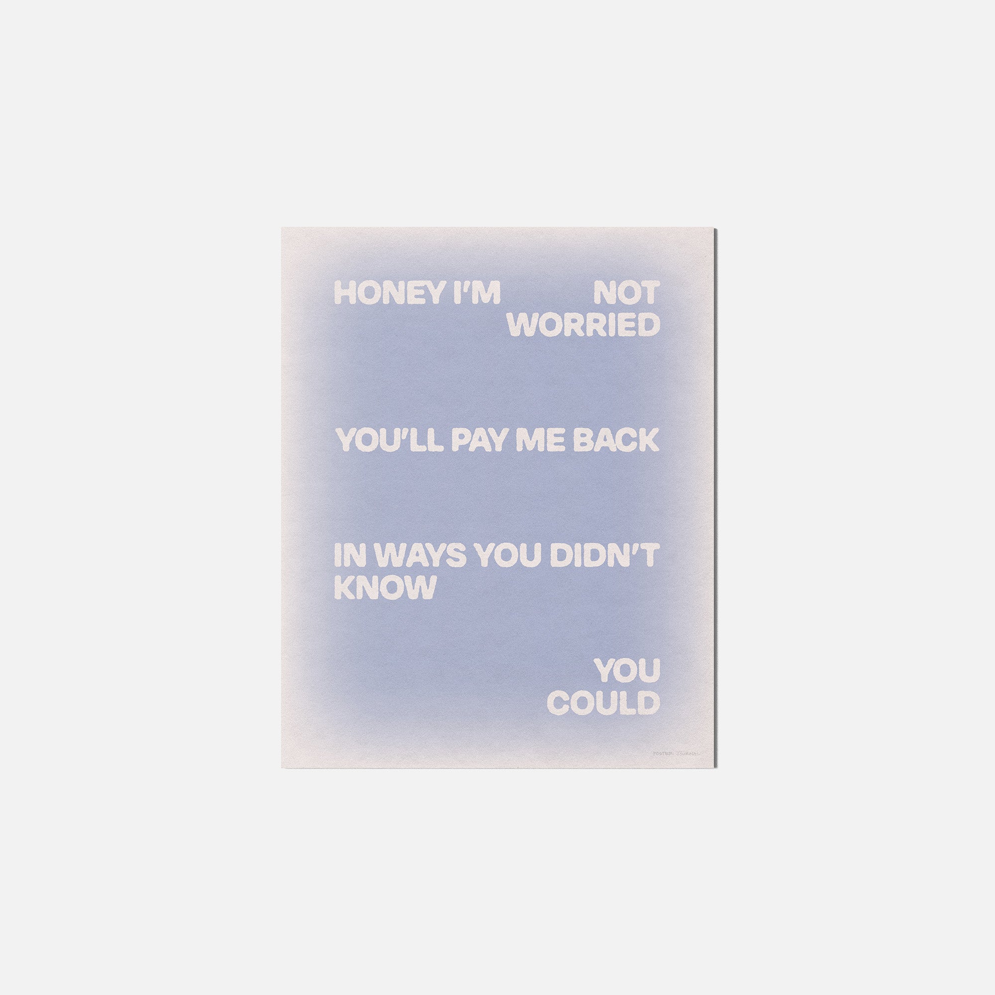 WORRIED PRINT